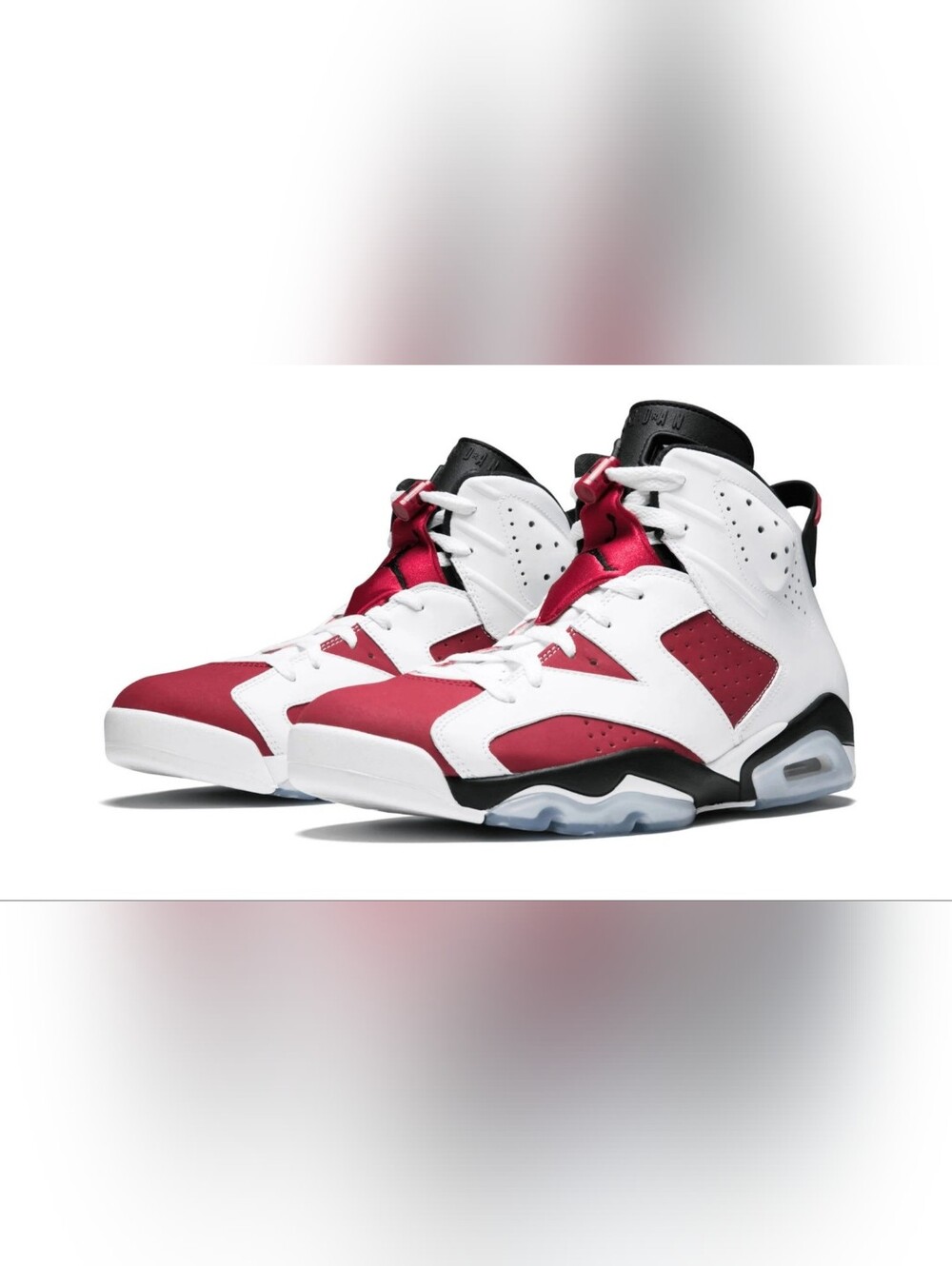 Jordan Men's White and Red High-Top Basketball Shoes